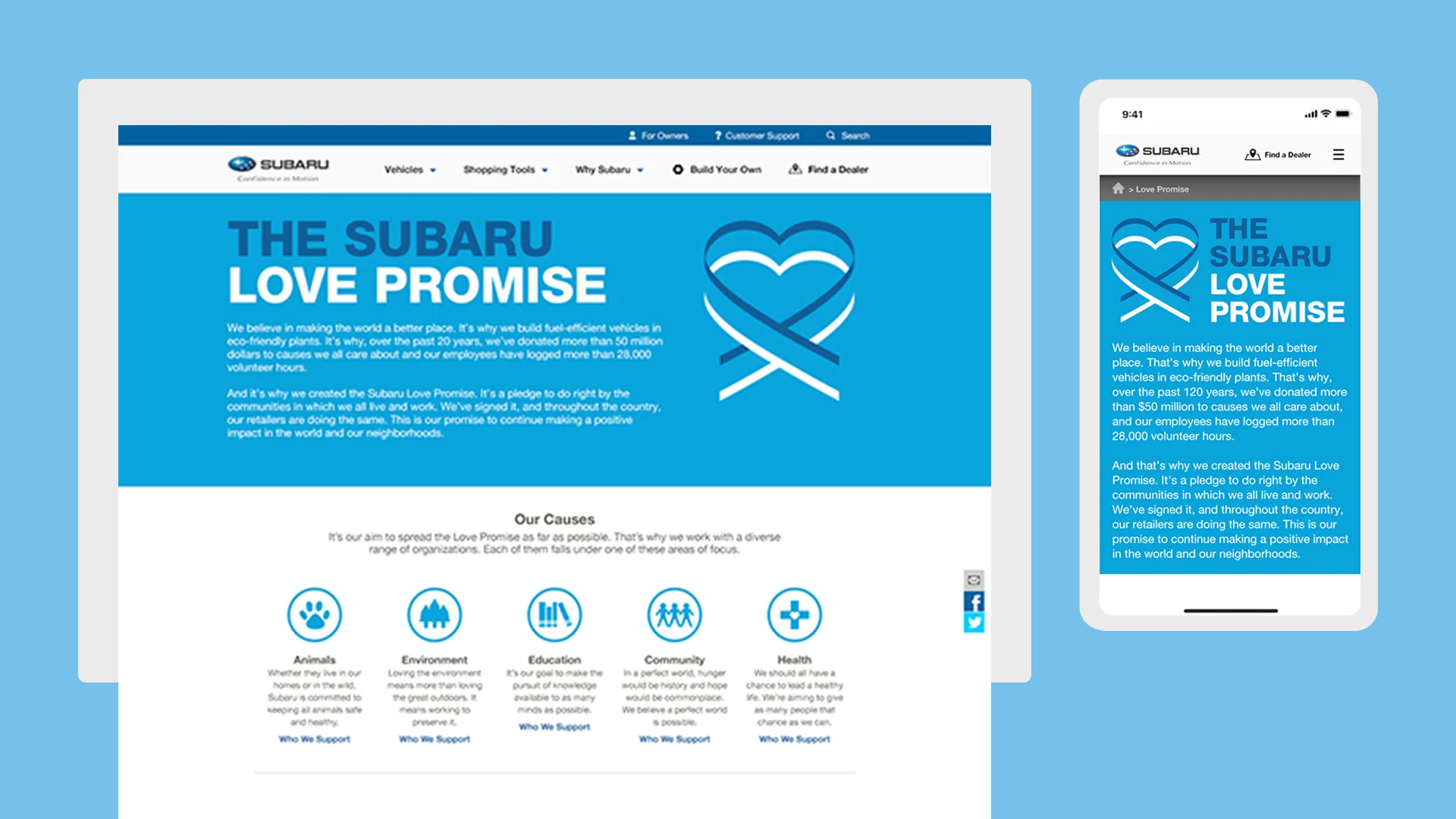 Subaru: Love Promise Campaign